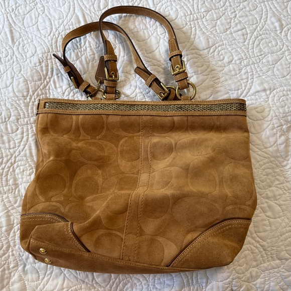 Vintage Suede Coach Purse - Picture 2 of 2